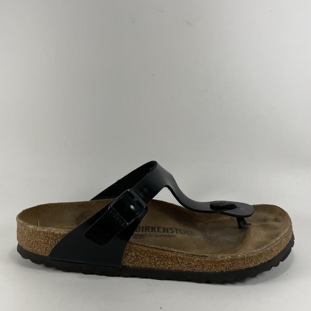 Birkenstock Gizeh Thong Sandals Women Size 40 US Size 9-9.5 Black BirkoFlor